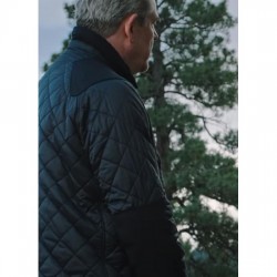 Yellowstone Dan Jenkins Sea Blue Quilted Jacket